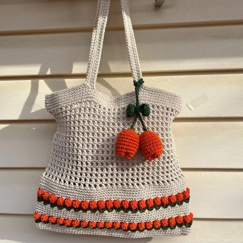 Brand new, handmade woven bag from Thailand, unique, multifunctional, 12x13 in